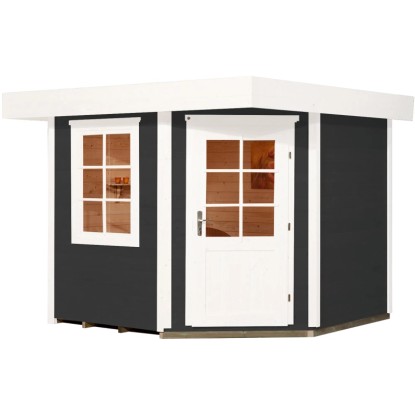 Weka Holz-Gartenhaus Flachdach Lasiert 298 cm x 338 cm
