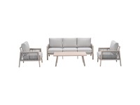 Garden Impressions Lounge-Set Decala Aluminium Teak-Grau 4-tlg.