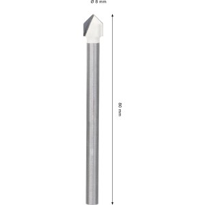 Punta per piastrelle Bosch CYL-9 Soft Ceramic, diametro 8 mm, per forare con precisione le piastrelle in ceramica.