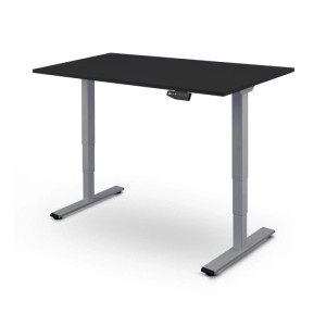 Contini Steh-Sitz-Tisch höhenverstellbar Schwarz 64,5 - 130 x 180 x 80 cm