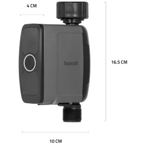 Hombli Smart Water Controller 2 nero, computer per irrigazione smart del giardino.