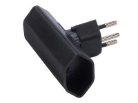 Steffen Abzweigstecker mit Kinderschutz drehbar 270° Schwarz