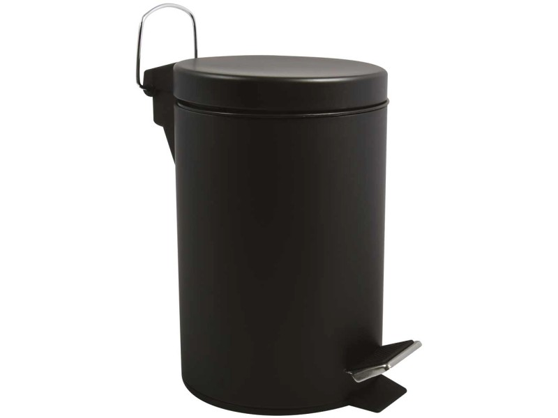 Wenko Portascopino WC Badi ceramica setole siliconiche Nero