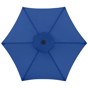 Ombrellone a manovella Doppler Life 180 in Pacificblue, Ø 180 cm, vista dall'alto.