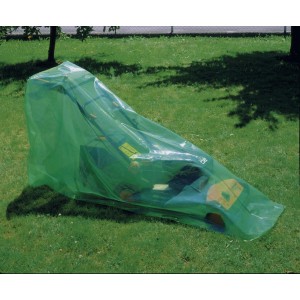 Copertura verde Windhager per tosaerba che protegge il tosaerba dagli agenti atmosferici.