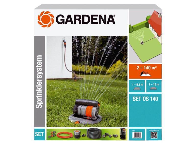 Gardena Kit complet avec arroseur oscillant carré OS 140