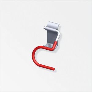 Support d'outils Coaxis en aluminium, brut. Crochet mural pour outils et équipements.