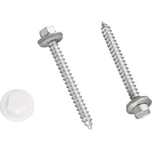 Viti in acciaio inox per legno, 6,5x64mm, 20 pezzi, per fissaggio coperture in plastica.