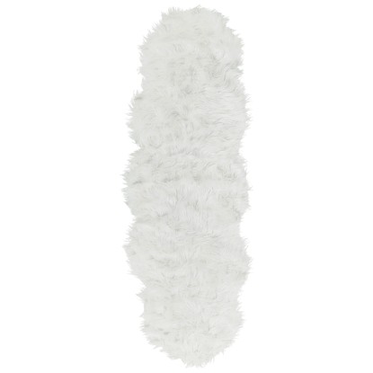 Kunstfell-Teppich Mamungari Schaffell Weiss 60 x 180 cm
