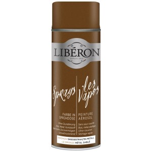 Libéron Sprühfarbe Bronze, sandgestrahltes Metall, 0,4 l Dose.