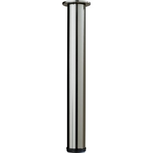Gamba per tavolo Hettich, rotonda, effetto acciaio inox, regolabile in altezza (700-1100 mm), ideale per tavoli e banconi.