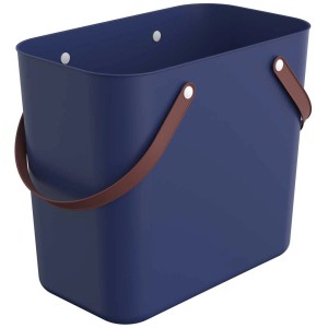 Rotho Multibag Albula Classic in blu iris, 25 l. Cesto per la spesa pratico con manici.