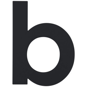 Lettre 'b' noire Alpertec pour montage comme numéro de maison.