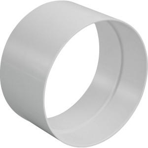 Connettore Marley per tubo tondo System 100, raccordo in plastica bianca per tubi di ventilazione.