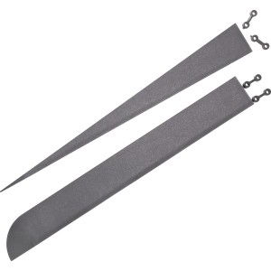 Andiamo bordures d'angle gris foncé, 43 cm, 2 pièces pour dalles de terrasse.