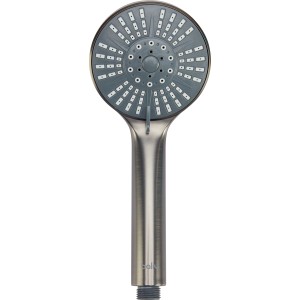 Set de douche baliv DBS-70.180 en métal gris, douchette à main avec différents jets.