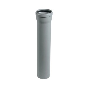 Tubo grigio Marley HTEM DN 75/150 mm con manicotto per scarico domestico.