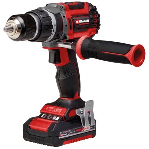 Trapano avvitatore a impulsi a batteria Einhell TP-CD 18/70 Li-i BL con batteria e caricabatterie.