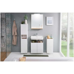 Pelipal Midischrank Serie 947 in bianco, mobile bagno per riporre gli utensili da bagno.