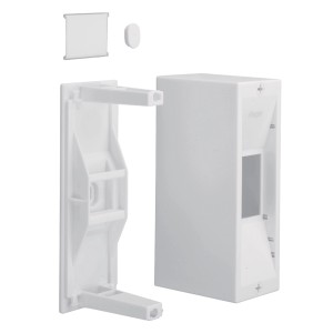Mini quadro elettrico Hager Gamma GD102N bianco per 2 moduli, montaggio a parete.