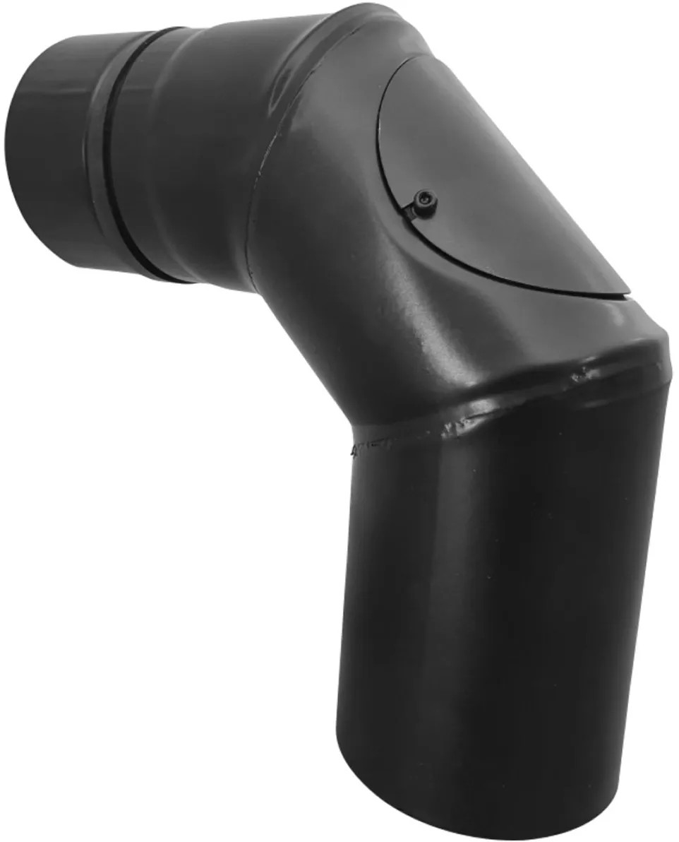 Tubo a Gomito Regolabile 0-90° in Acciaio Inossidabile INOX – Curva Orientabile da 0 a 90 Gradi per Canna Fumaria – 200mm - 200 mm