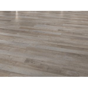 Sol stratifié Comfort Kiefer Amelia clair posé, aspect bois clair.
