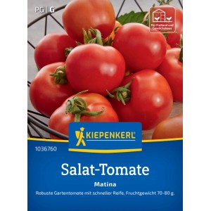 Graines de tomates à salade Kiepenkerl Matina : Tomates rouges mûres dans un panier.
