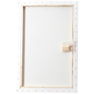 Weißer Keilrahmen Classic 40x60 cm mit Leinwand und Holzkeilen.