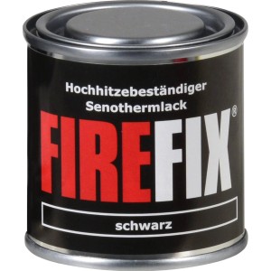 Firefix Peinture Noire pour Poêle, pot de 125ml pour réparations de poêles et conduits de fumée.