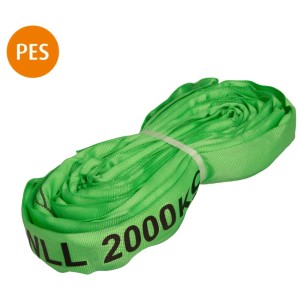 Élingue ronde Conacord verte en polyester, longueur 3 m, capacité de charge 2000 kg.