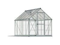 Gewächshaus Hybrid Silber (HxBxT) 208 x 185 x 306 cm