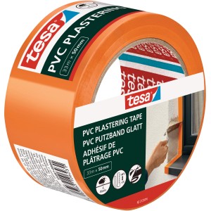 Nastro per intonaco in PVC Tesa arancione, 33m x 50mm, per esterni.