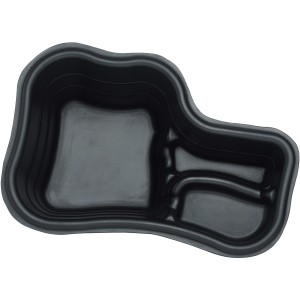 Vaschetta per laghetto Oase PE 150 in plastica nera per laghetti da giardino.