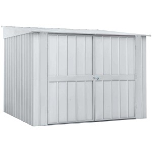 Garage per biciclette 6x6 argento per 4 biciclette, box universale chiudibile a chiave.