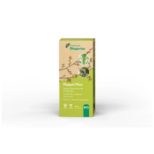 Rappol Plus, produit de lutte contre les parasites, emballage vert avec illustration de plante.