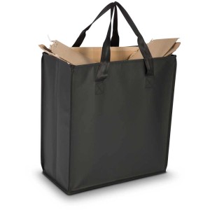 Borsa multiuso nera Müllex Heavy Bag, 50 l, in telone per camion con manici.