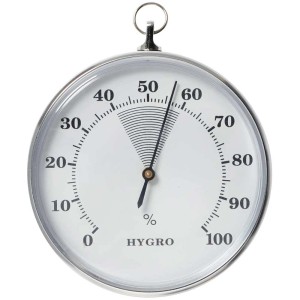 Igrometro analogico Möller Therm per misurare l'umidità interna.