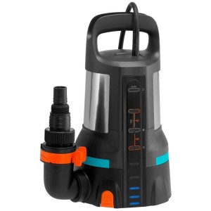 Pompe submersible eau claire Gardena 11000 Aquasensor avec système Aquasensor et raccord de tuyau.