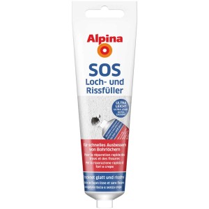 Tube Alpina SOS Loch- und Rissfüller, Wandspachtel zum Ausbessern von Löchern.