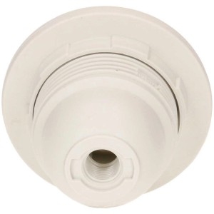 Douille de lampe E27 blanche avec collerette M10 pour installation de lampe.