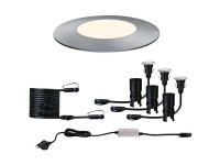 Paulmann LED-Bodeneinbaustrahler Outdoor Plug & Shine Silber Floor Mini-Set