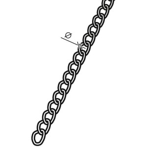Catena a maglia Conacord in acciaio, Ø 3,4 mm, cromata, venduta al metro.
