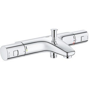 Miscelatore termostatico per vasca Grohe Precision Start cromato, rubinetto per vasca a parete con EcoJoy.