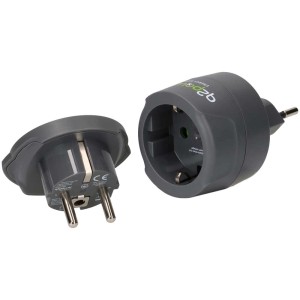 Welt-Adapter Combo, CH/Schutzkontakt, 110-250V, für Reise und Urlaub.