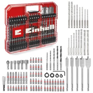 Einhell XL-Case LS 95 pièces, set d'accessoires d'outils avec embouts, douilles et forets dans une boîte de rangement.