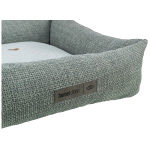 Panier pour chien rectangulaire Trixie Viviana, polyester bleu-gris, avec rembourrage doux.