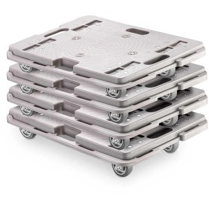 Pile de chariots à plateforme Technocraft Connect, charge max. 150 kg, aide au transport.