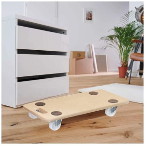 Wagner MM1604 chariot de transport en MDF avec patins antidérapants et roulettes, charge 200 kg.