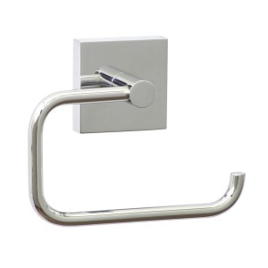 Porte-papier toilette chromé Nie Wieder Bohren Ekkro EK235 avec kit de fixation.