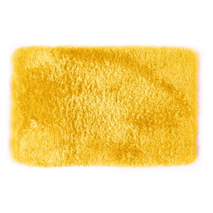 Tappeto bagno giallo Spirella Fino (40x60 cm) con pelo morbido. Tappeto per un maggiore comfort in bagno.